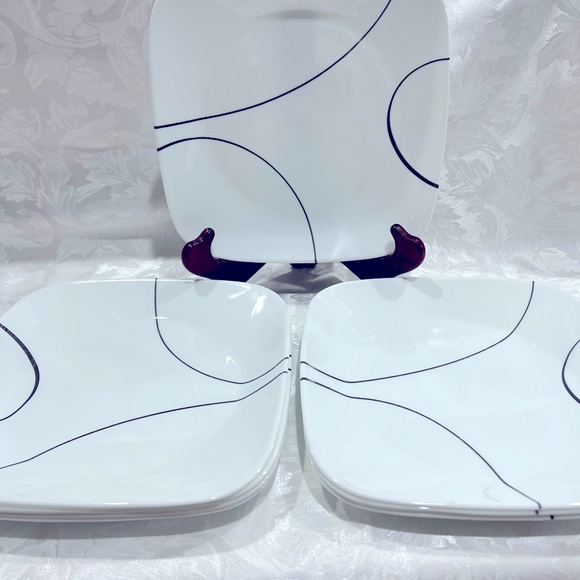 Corlle Dining Corelle Simple Lines 8 Pieces Dinner Plate 9 Square
